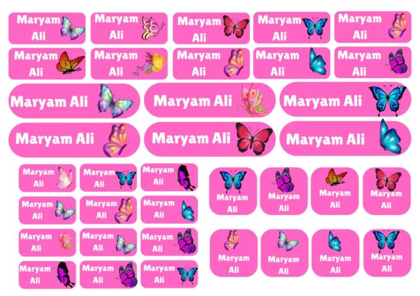 Butterflies labels