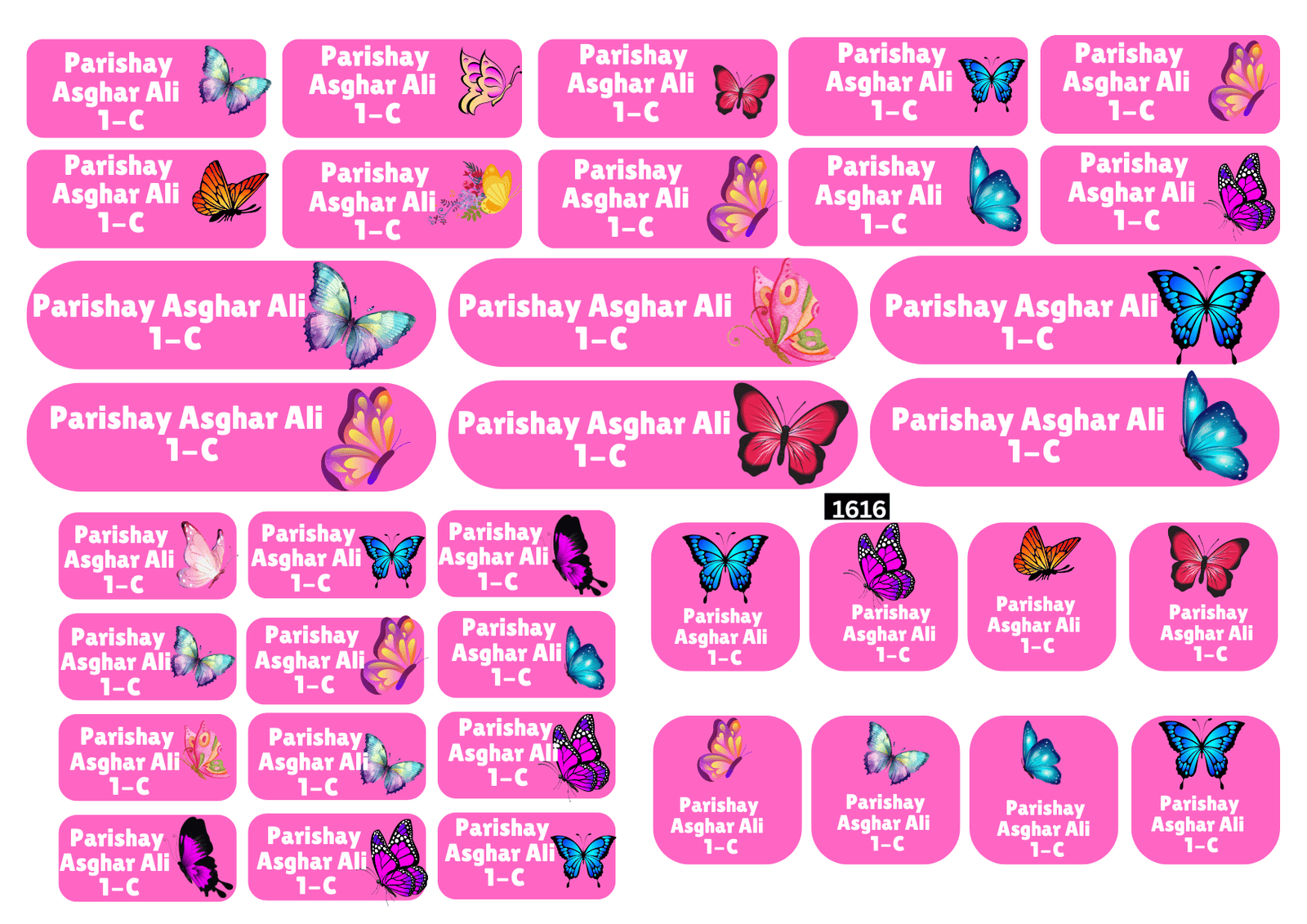 Name Labels for Girls - Cute Designs - Image 2