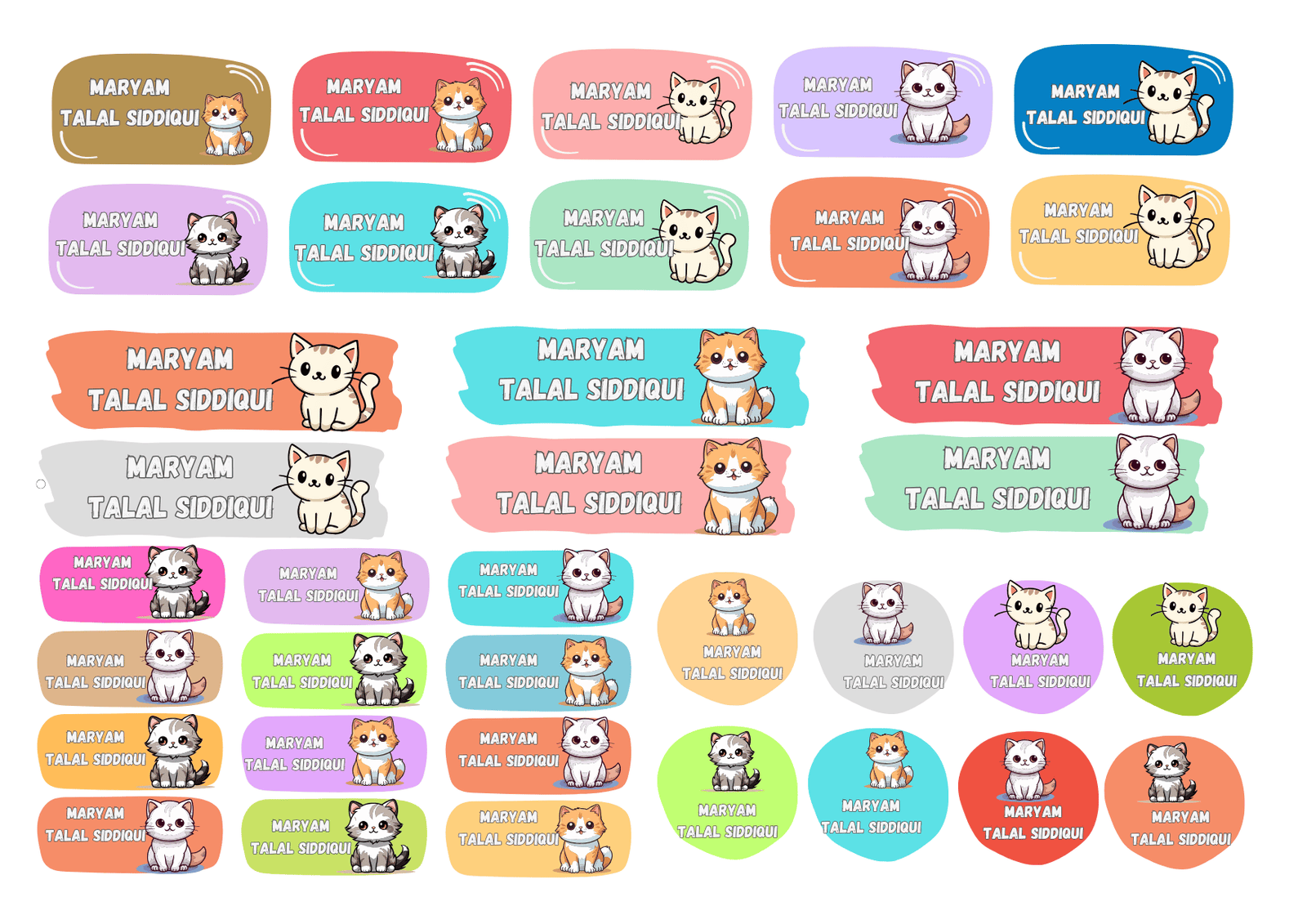 Name Labels for Girls - Cute Designs - Image 3