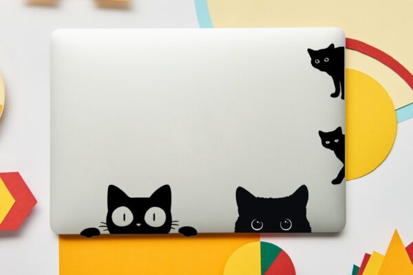 cat stickers for laptops