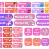 princess labels