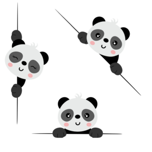 Panda Stickers for Laptop