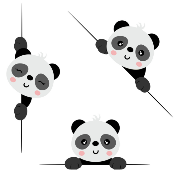 Panda Stickers for Laptop