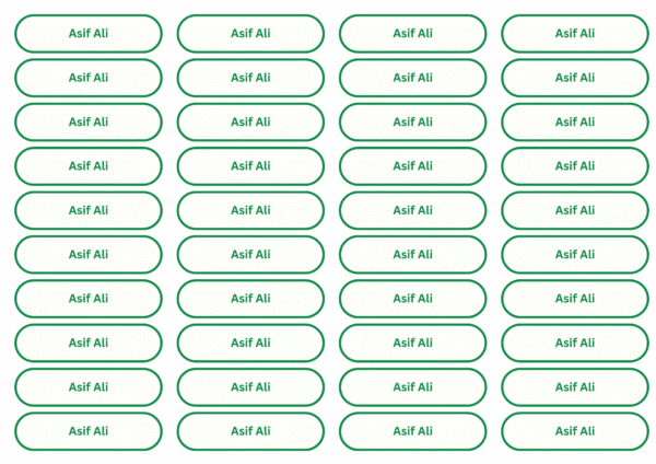 Simple Name Labels Stickers
