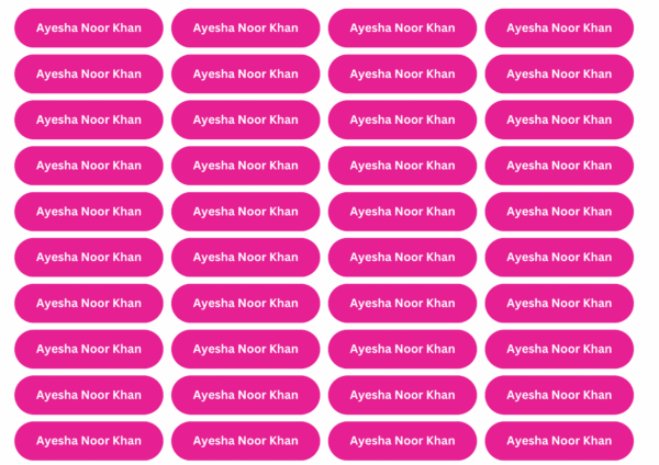 Simple Name Labels Stickers