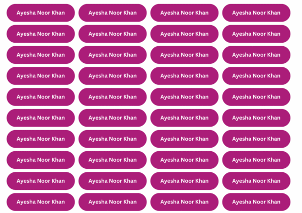 Simple Name Labels Stickers