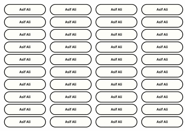 Simple Name Labels Stickers