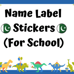 name label stickers for pakistani schools